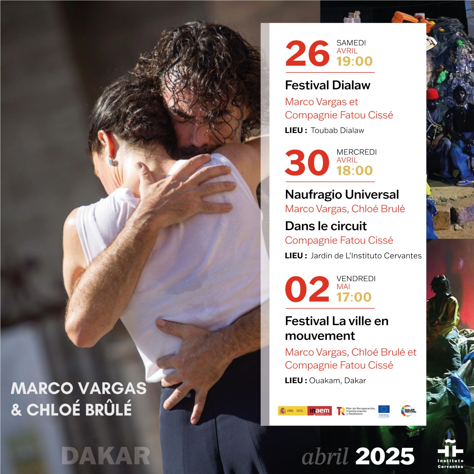 Marco Vargas y Chloe Brulé en Senegal